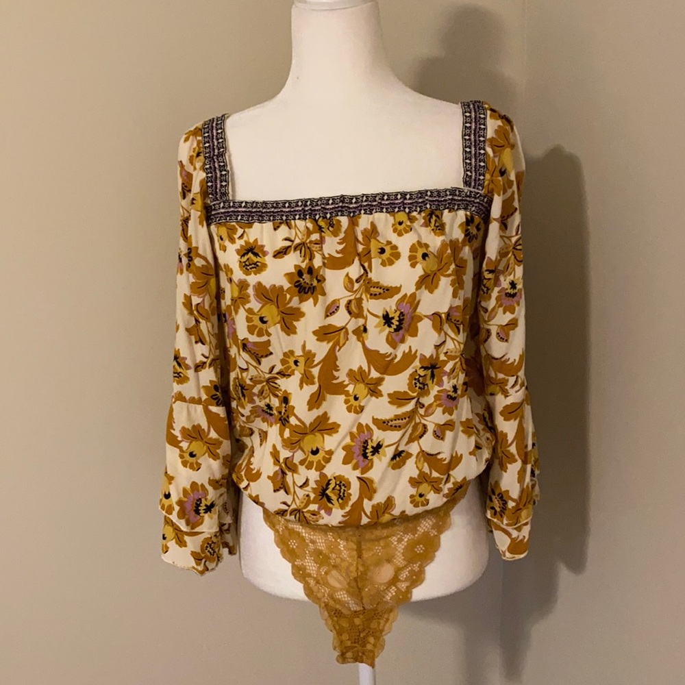 Free People Blooming Borders Bodysuit - Picture 3 of 7